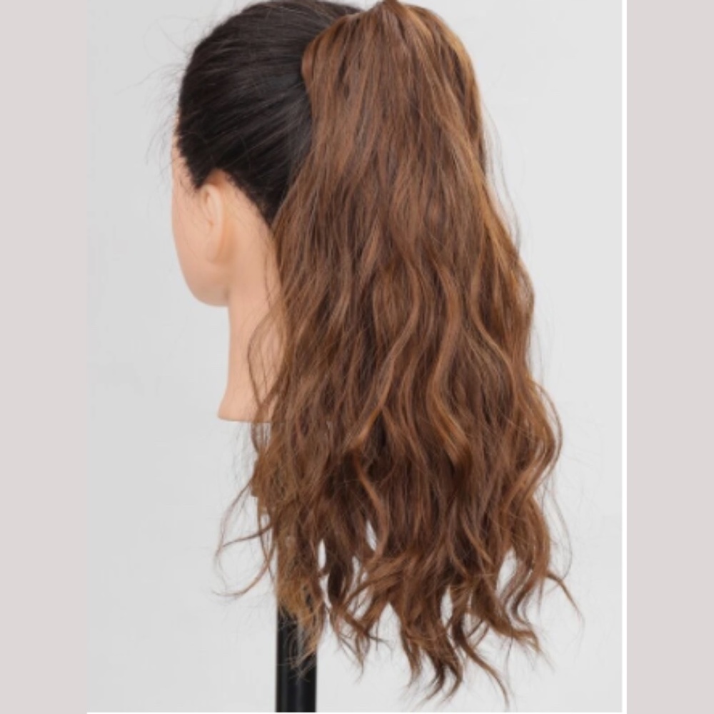 Hair Claw Brown Ponytail Extension